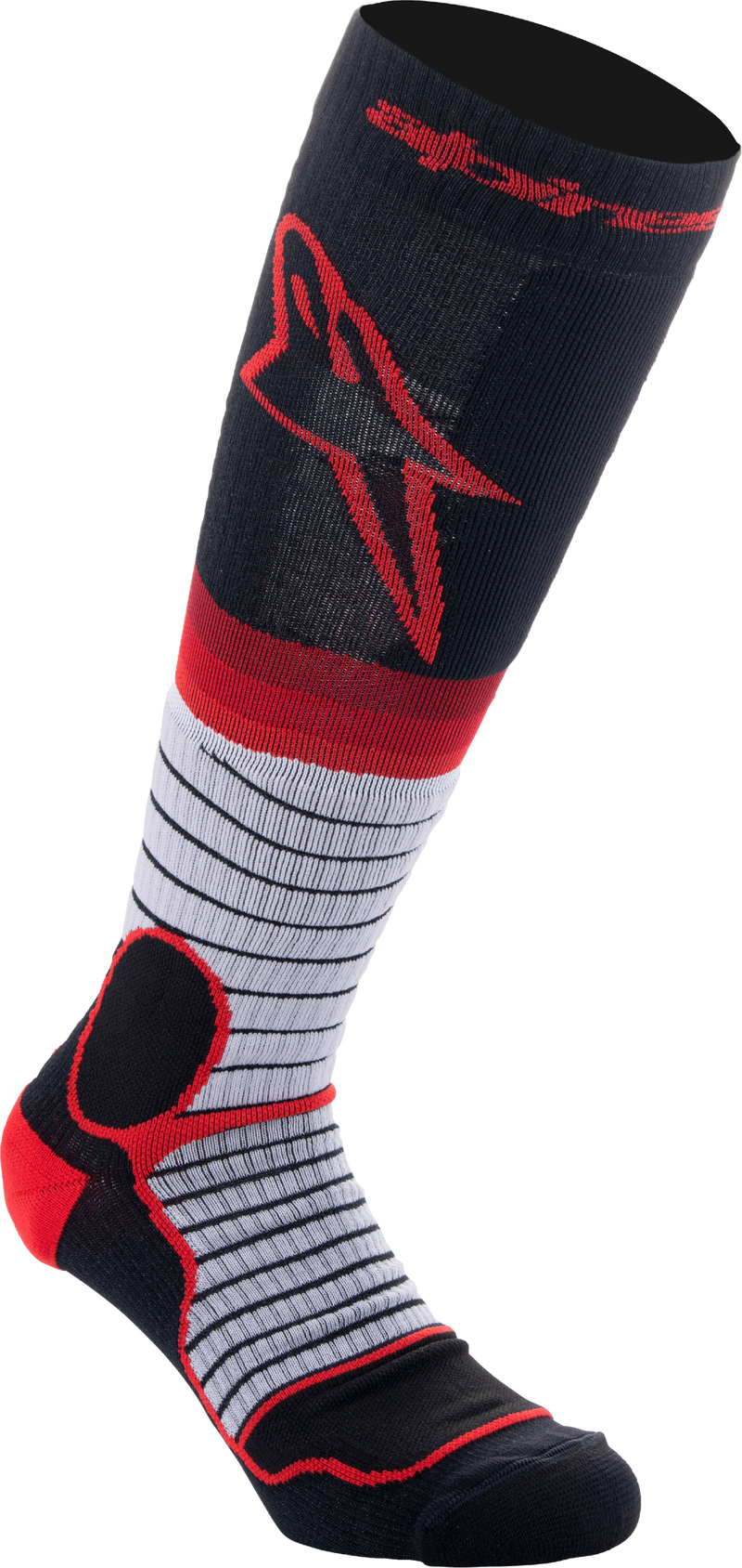 Alpinestars MX Pro Socks 4701524-1215-M - Black Gray Red Medium