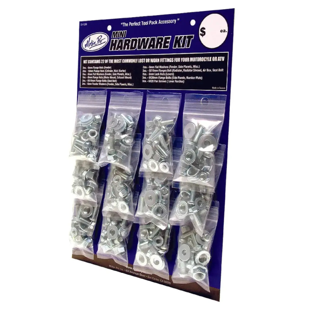 33-1200 Motion Pro Mini Hardware Kit Zinc Finish 12/Pk 