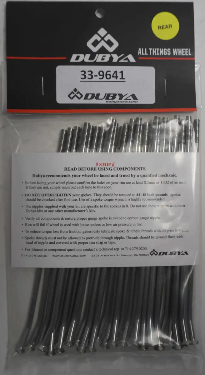 33-9641 Rear Spoke Kit 14"