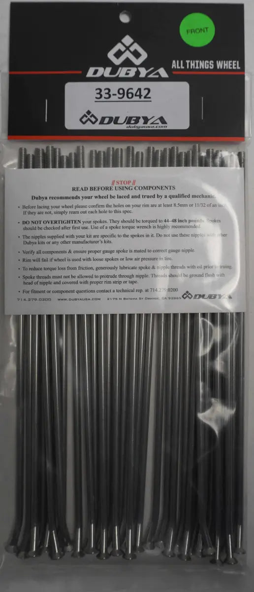 33-9642 Front Spoke Kit 19"