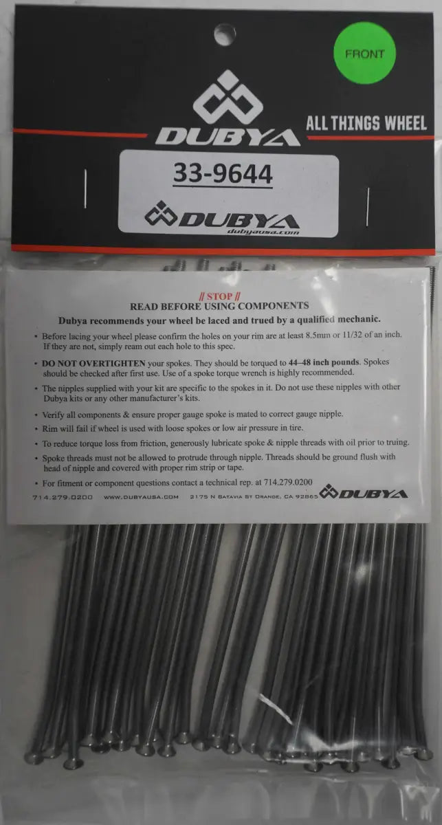 33-9644 Front Spoke Kit 14"