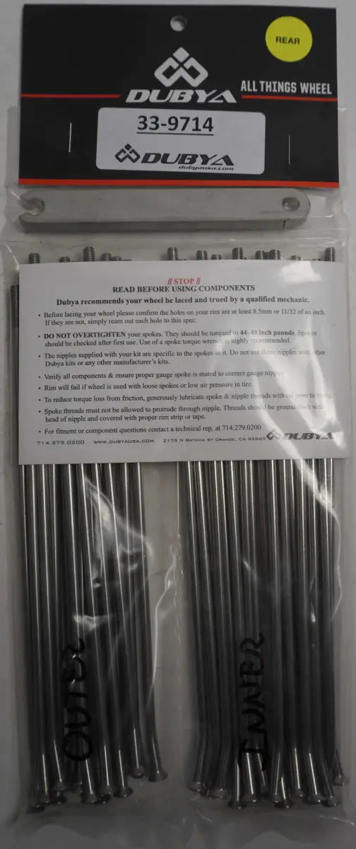 33-9714 Rear Spoke Kit 18"