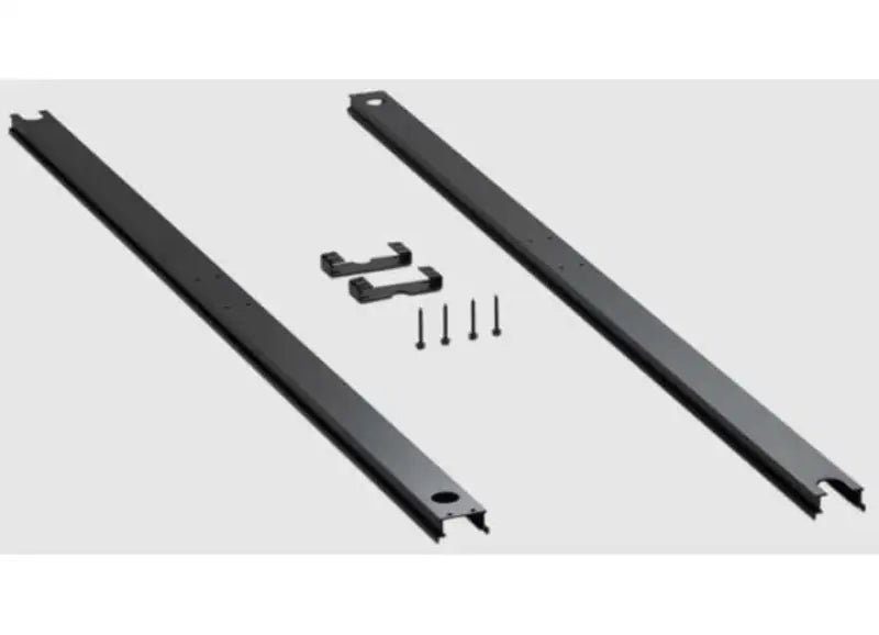 Black metal mounting rails with hardware for Dometic Kit Standoff Std Black installation