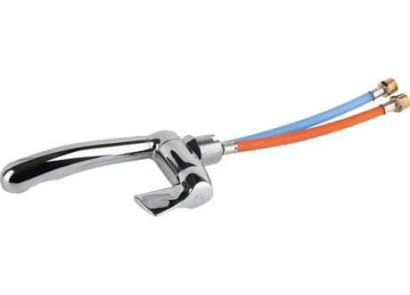Dometic Faucet Chrome with Hoses 3313070.001 - Upgrade for RV or boat kitchen or bathroom, featuring a sleek chrome finish and easy installation.