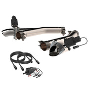 QTP 520511 QTP 11-18 Dodge Durango 5.7L 2.5in 304SS Aggressor Cutout Dual Mid Pipes