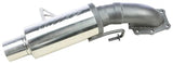 Polished metal performance exhaust race silencer for vehicle upgrade 33602210