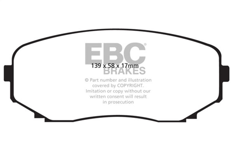 EBC DP41794R EBC 11-14 Ford Edge 2.0 Turbo Yellowstuff Front Brake Pads