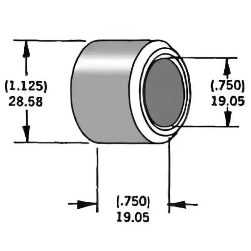 339292 Axle Spacer Zinc 41196 83 3/4"X0.75"
