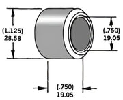 339292 Axle Spacer Zinc 41196 83 3/4"X0.75"