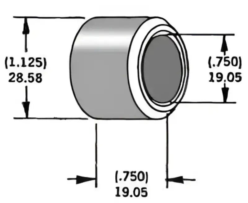 339292 Axle Spacer Zinc 41196 83 3/4"X0.75"