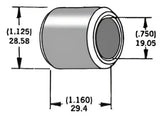 339293 Axle Spacer Zinc 41591 81 3/4"X1.16"