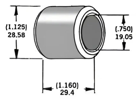339293 Axle Spacer Zinc 41591 81 3/4"X1.16"
