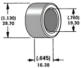 339295 Axle Spacer Zinc 41594 73 3/4"X0.645"