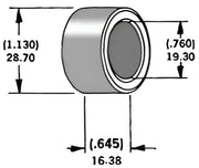 339295 Axle Spacer Zinc 41594 73 3/4"X0.645"