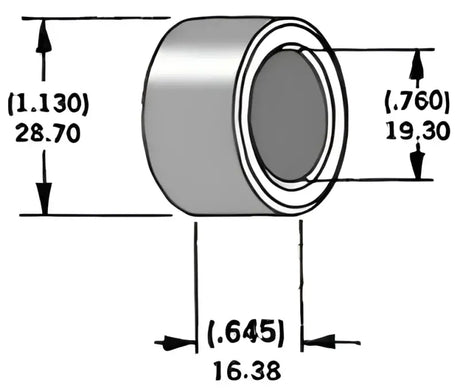 339295 Axle Spacer Zinc 41594 73 3/4"X0.645"