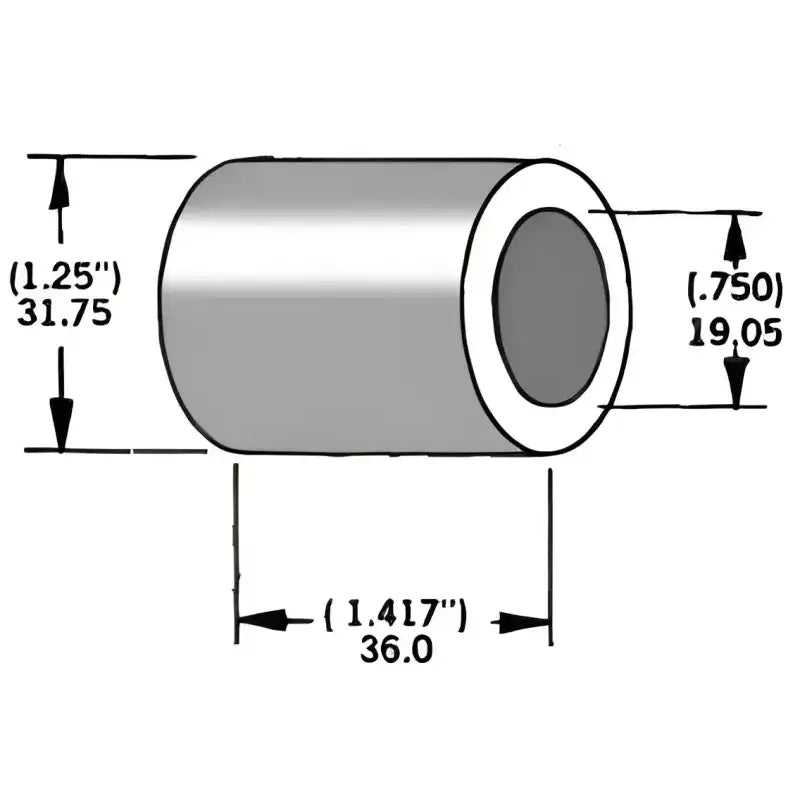 339296 Axle Spacer Zinc 41591 90 3/4"X1.41"