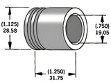 339297 Axle Spacer Zinc 41595 86 3/4"X1.25"