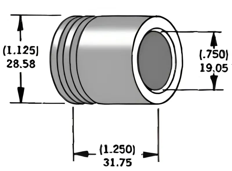 339297 Axle Spacer Zinc 41595 86 3/4"X1.25"