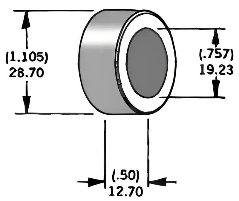 339298 Axle Spacer Zinc 41607 83 3/4"X0.5"