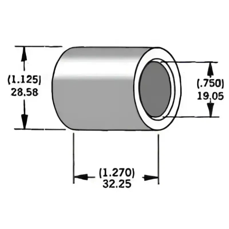 339303 Axle Spacer Zinc 43684 86 3/4"X1.27"