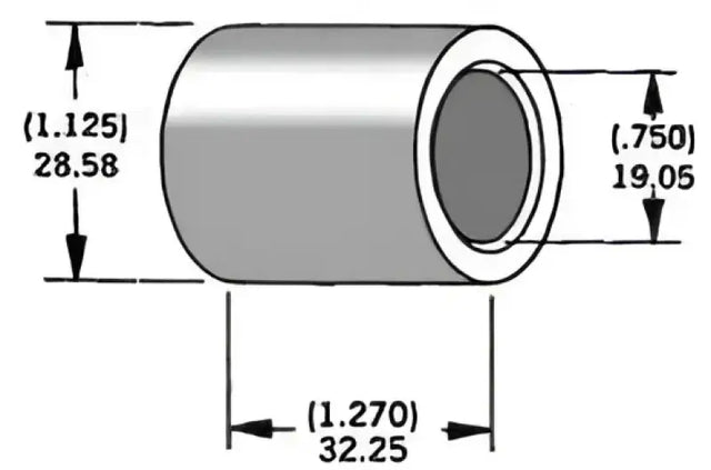 339303 Axle Spacer Zinc 43684 86 3/4"X1.27"