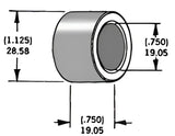 339304 Axle Spacer Zinc 43654 86a 3/4"X0.75"