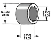 339304 Axle Spacer Zinc 43654 86a 3/4"X0.75"