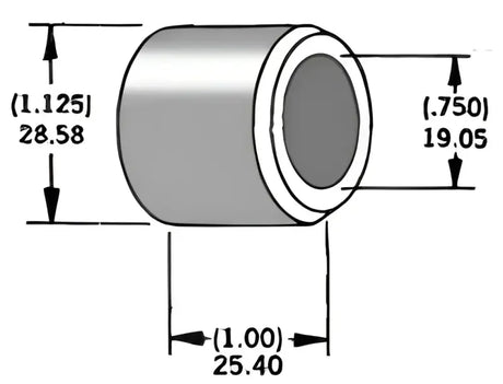 339305 Axle Spacer Zinc 43657 89 3/4"X1.0"