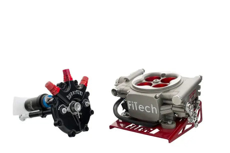 Two engine fuel systems with Fitech GS EFI and EFI kit for fuel injection conversion