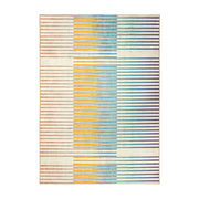 Abstract striped rug featuring Crystal Art Flux in multicolor 5x7 size