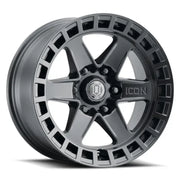 Black 3417856350sb Icon 17x8.5 Satin Black 6-spoke Wheel for stylish rides