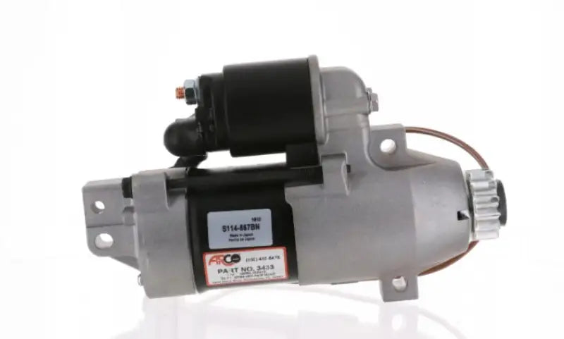 Silver and black Arco Marine O/B starter motor for outboard engines with strong starting power