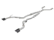aFe 49-36134NM-C aFe POWER Takeda 2.5in 304 SS CB Exhaust w/ Carbon Fiber Tips 17-19 Infiniti Q60 V6-3.0L (tt)