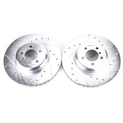PowerStop EBR1438XPR Power Stop 13-15 BMW 335i Front Evolution Drilled & Slotted Rotors - Pair