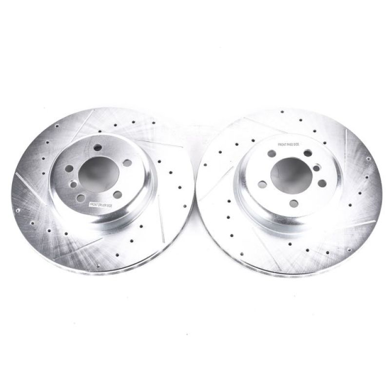 PowerStop EBR1438XPR Power Stop 13-15 BMW 335i Front Evolution Drilled & Slotted Rotors - Pair