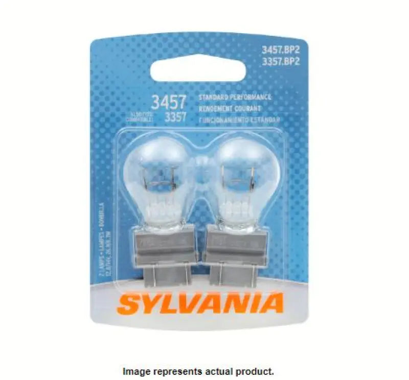 Two clear Light Bulbs in Packaging for BP2 Sylvania vehicle’s lighting upgrade