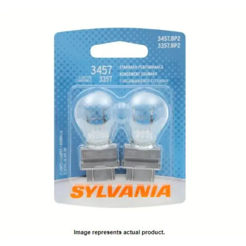 Two clear Light Bulbs in Packaging for BP2 Sylvania vehicle’s lighting upgrade