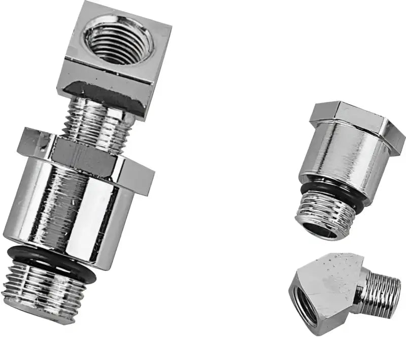 347038 Chrome Oil Pressure Gauge Fitting Set