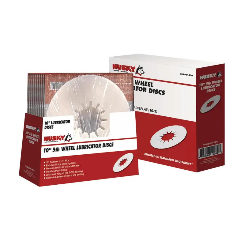 34914010 Husky Towing 10 Inch 5Th Wheel Lube Disc Rtl Box - Fifth Trailer Hitch