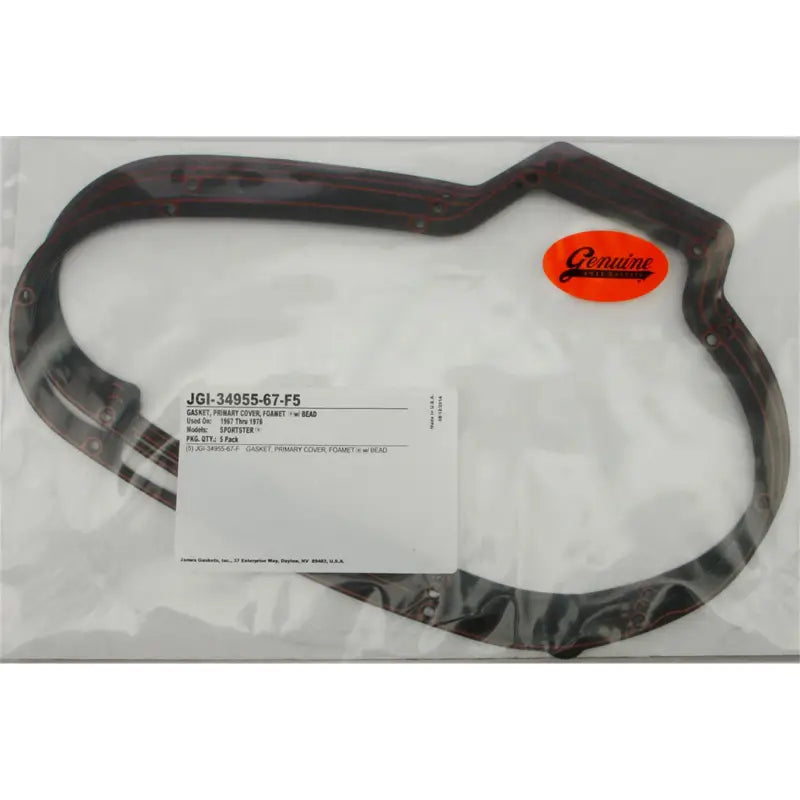 34955-89-F5 James Gaskets Gasket Primary Cover Xl Foam 5/Pk - Gaskets/Seals