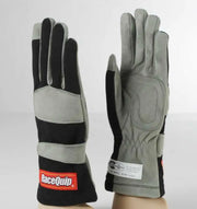 Racequip 351003 RaceQuip Black 1-Layer SFI-1 Glove - Medium