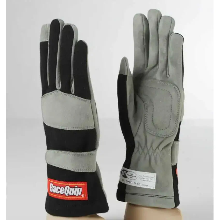 Racequip 351003 RaceQuip Black 1-Layer SFI-1 Glove - Medium