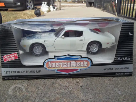 White 1973 Firebird Trans Am die-cast model in box for Peterson Mfg LED display