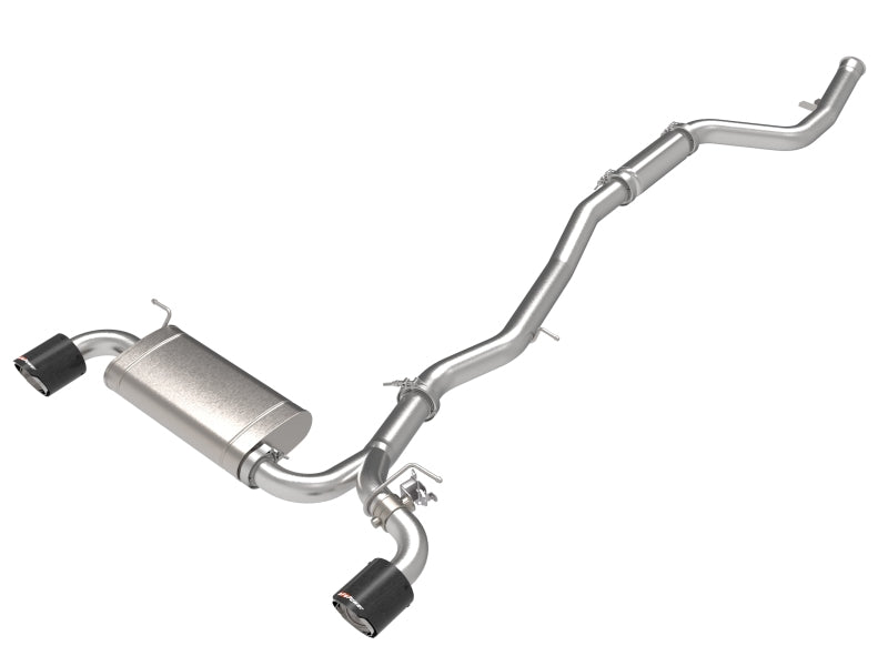 aFe 49-36050-C aFe POWER Takeda 2021 Toyota Supra 2.0L (t) 2.5in-3in 304 SS CB Exhaust w/ Carbon Tips