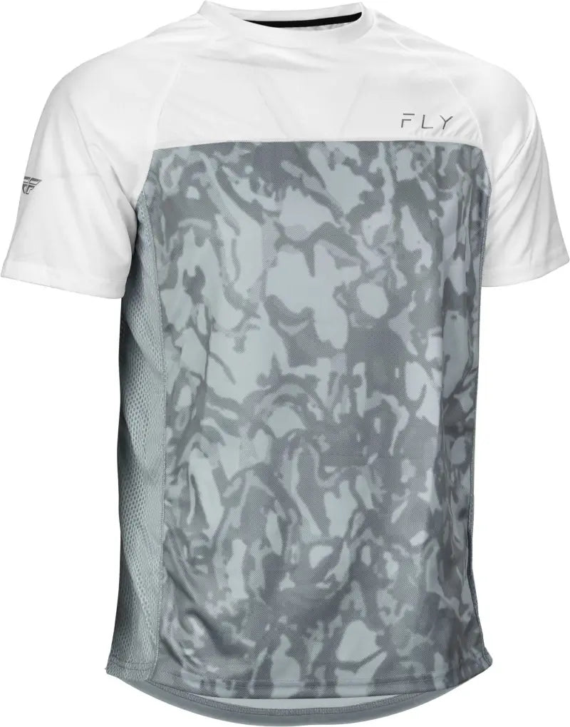 FLY RACING 352-8142S Super D Jersey Light Grey Camo/White Sm