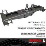 35202 Husky Towing 2020 + GM 2500/3500 Gooseneck Hitch - Trailer