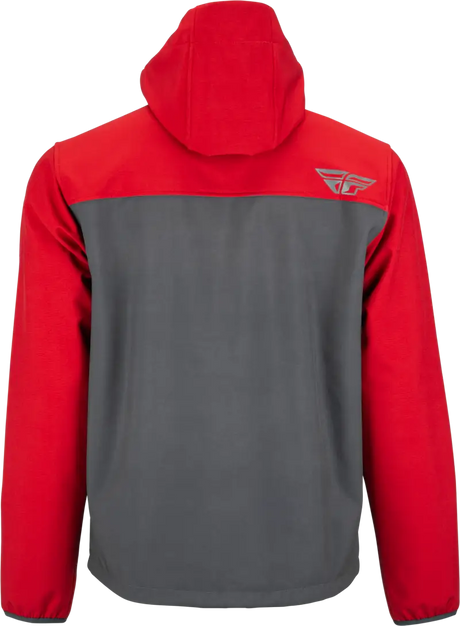 Red and gray Checkpoint Jacket 354-63843X with cinch-cord adjustment for all-day comfort