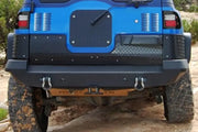 Blue Jeep rear showing the Warrior Prod Cruiser Rear Bumper for tough looks
