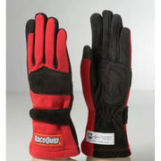RACEQUIP 355015 2-LYR SFI-5 GLOVE LRG RED