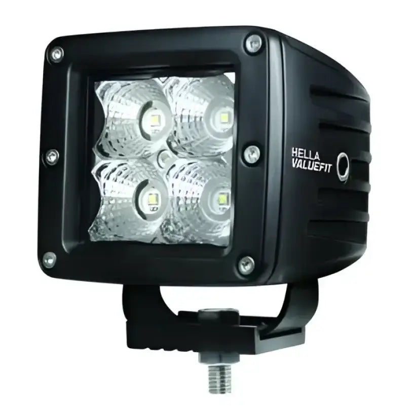 Hella Lights Cube 4Led Single Flood in Black, provides wide and even illumination, perfect for off-road, marine & RV lighting, exterior & interior truck accessories. Durable 4 LED construction, sleek design fits multiple use cases: RV parts, powersports, truck bed lighting. Enhance visibility, RV Lighting, Audio & Electronics, AVADA - Best Sellers, Must Haves